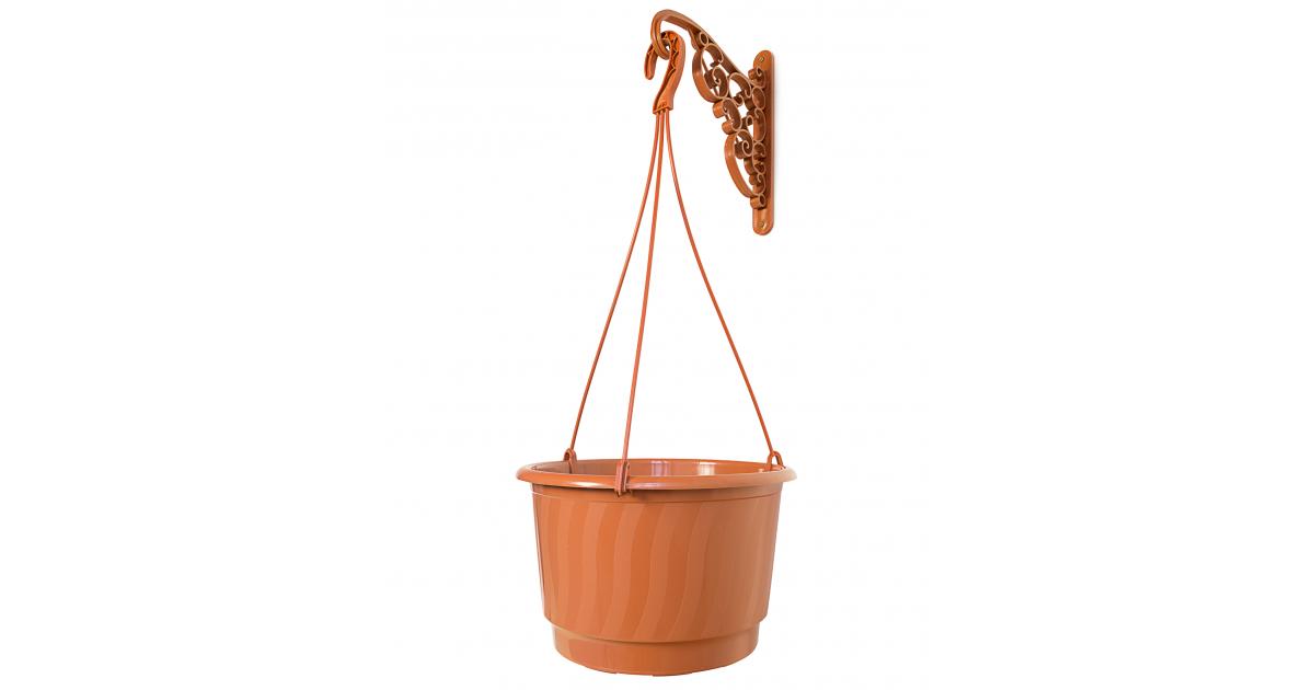 Ondis24 Blumenampel mit Wandhalter terracotta günstig ...