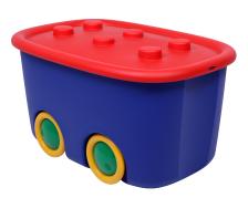 Spielzeugbox mit Rollen Funny blau rot 