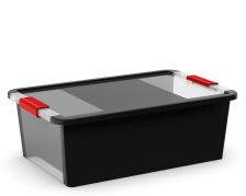 Aufbewahrungsbox Klipp Box M schwarz rot 