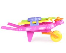 Kinderschubkarre Schildkröte mit Spielzeug pink Pink
