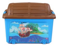 Spielzeugbox Rollbox Spielzeugtruhe Pirat 