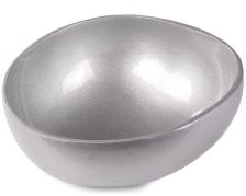 Kokosnuss Schale Schüssel einfarbig Silber Silber