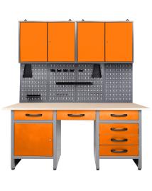 Werkstatt Set Harry 160 cm 2 Schränke orange 