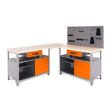 Werkstatt Set Ecklösung One 85 cm orange 