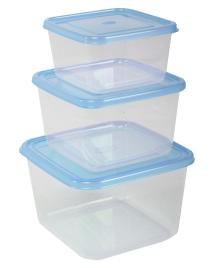Frischhaltedosen-Set Brotdose 1-2-3 Liter blau 