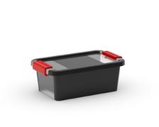 Aufbewahrungsbox Klipp Box XS schwarz rot 