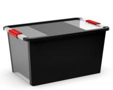 Aufbewahrungsbox Klipp Box L schwarz rot 