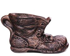 Pflanzschuh Blumenkübel Schuh L Antik bronze 