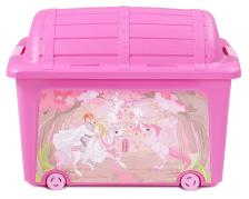 Spielzeugbox Rollbox Spielzeugtruhe Prinzessin 