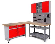 Werkstatt Set Ecklösung Basic One 85 cm rot 
