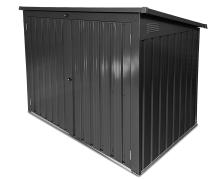 Mülltonnenbox 1,4m² Gartenbox 2 x 240L Metall Geräteschuppen 