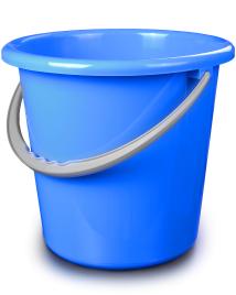 Eimer mit Kunststoffbügel blau 10 Liter 