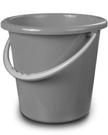 Eimer mit Kunststoffbügel grau 10 Liter 
