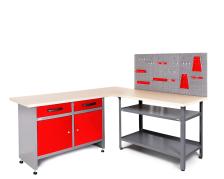 Werkstatt Set Ecklösung Werner + Basic rot 