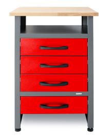 Werkbank Werktisch Bernd Plus 95cm rot 