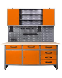 Werkstatt Set Karsten 160 cm 1 Schrank orange 