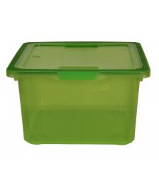ONDIS24 Kreo Box mit Deckel 17.5 Liter grün transparent