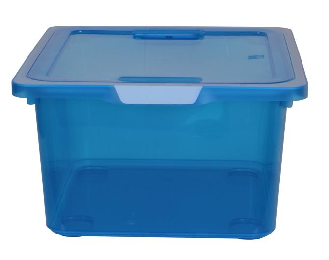 Kreo Box ohne Deckel 17.5 Liter blau transparent 