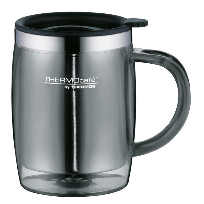 ThermoCafé by, Bürotasse Desktop Mug, Kunststoff Grau 0,35 l 
