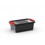 ONDIS24 Aufbewahrungsbox Klipp Box XS schwarz rot