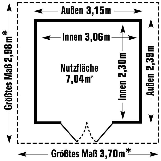 ONDIS24 Grosfillex DECO Gartenhaus H7.5 2-türig grau/weiß