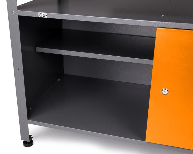 ONDIS24 Werkstatt Set Ecklösung Simple One 85 cm orange Buche