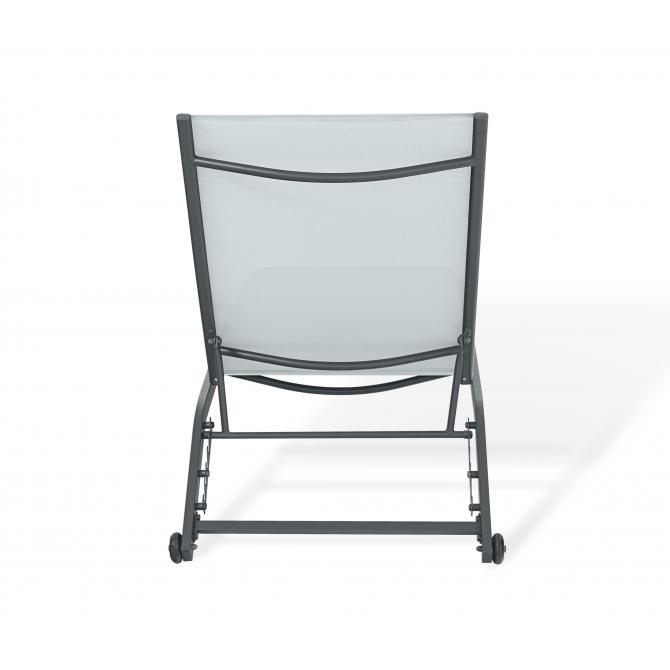 ONDIS24 Sonnenliege Chaise Kunststoff anthrazit/weiß