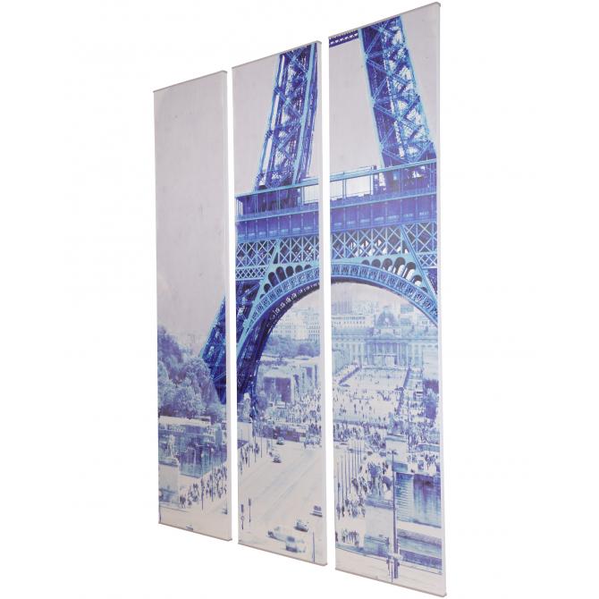 ONDIS24 Wandbild Dekorahmen 3 teilig Paris Eiffelturm