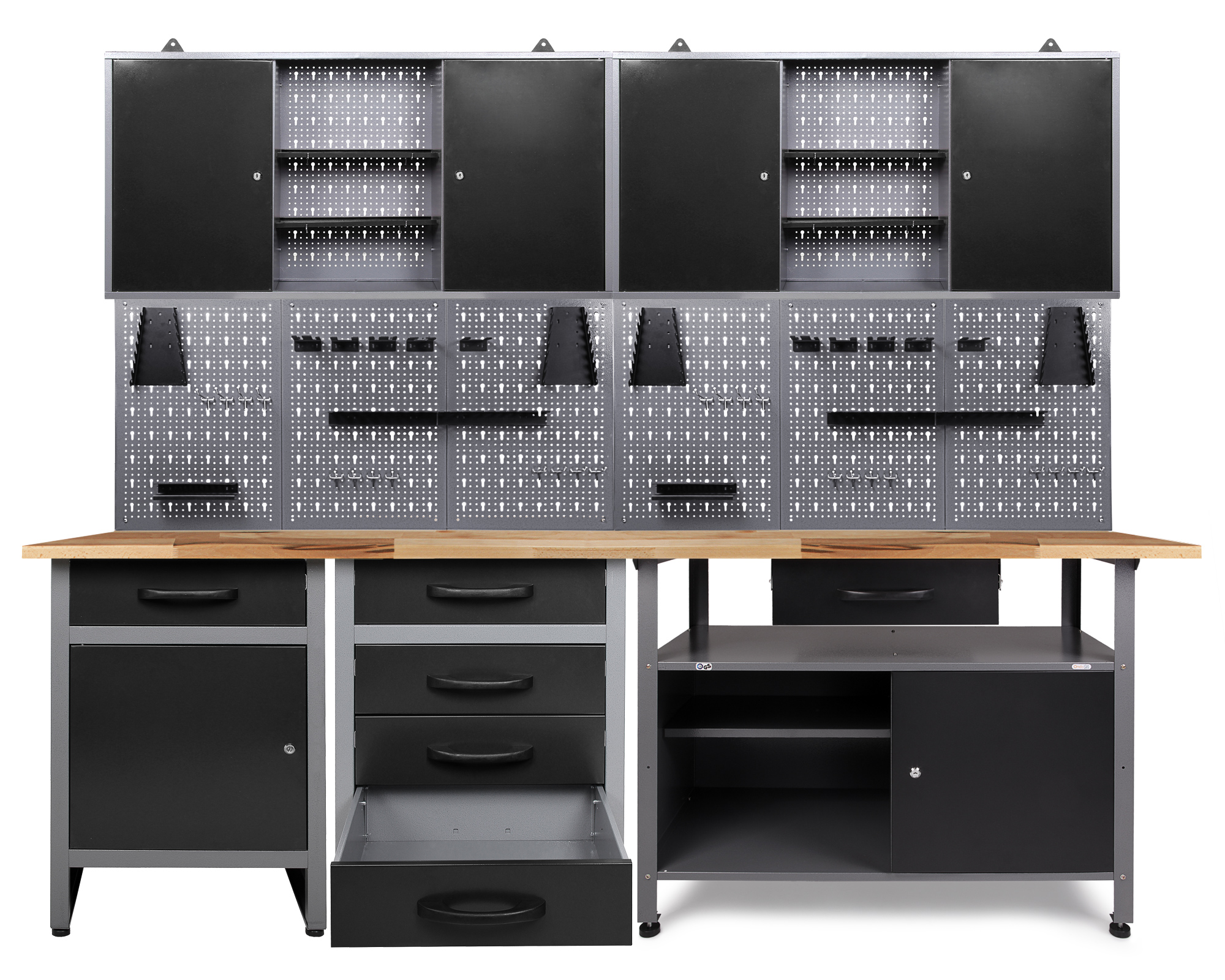 Ondis24 Werkstatt Set Tüftler 240 cm 2 Schränke günstig online kaufen