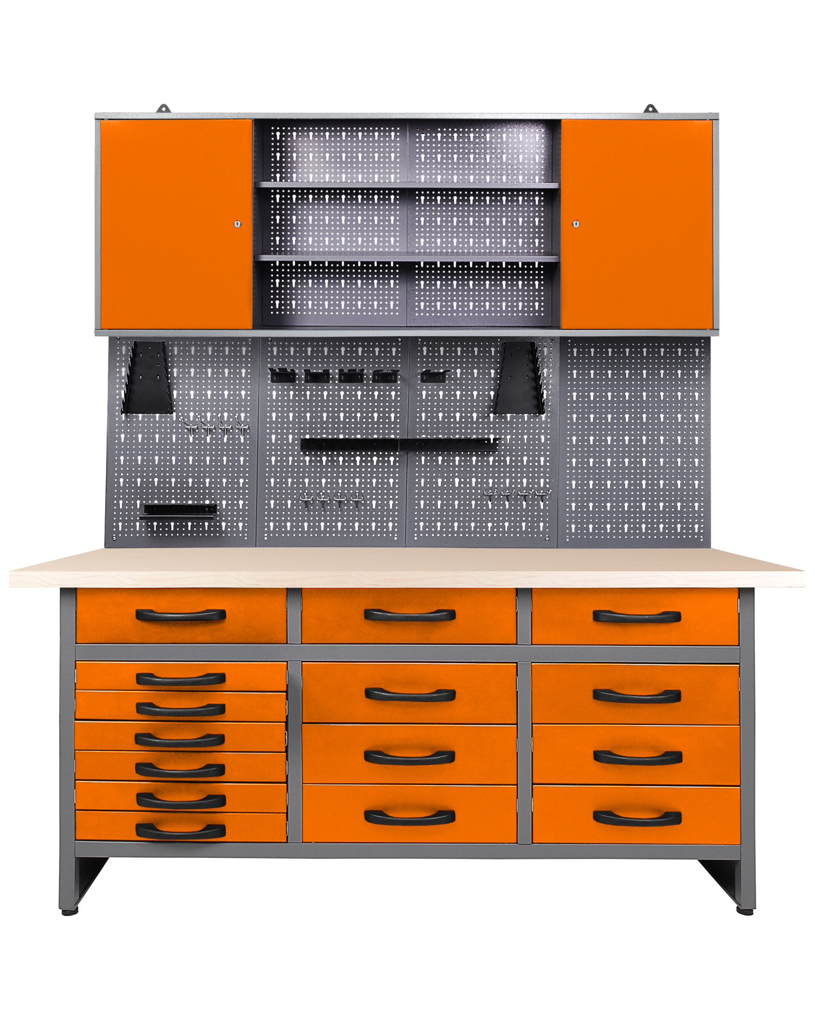 Ondis24 Werkstatt Set kaufen 160 orange online 1 Schrank LED günstig cm Konny