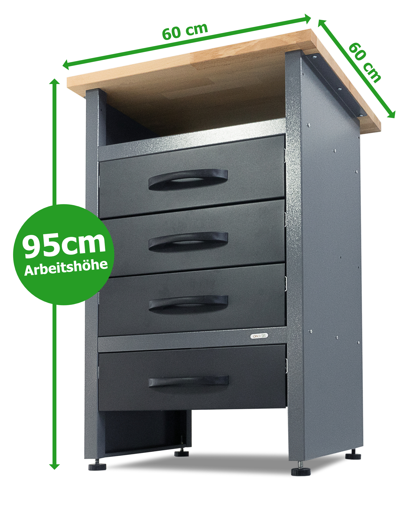 Ondis24 Werkstatt Set 240cm komplett online schwarz All-In-Plus Schränke kaufen günstig 2
