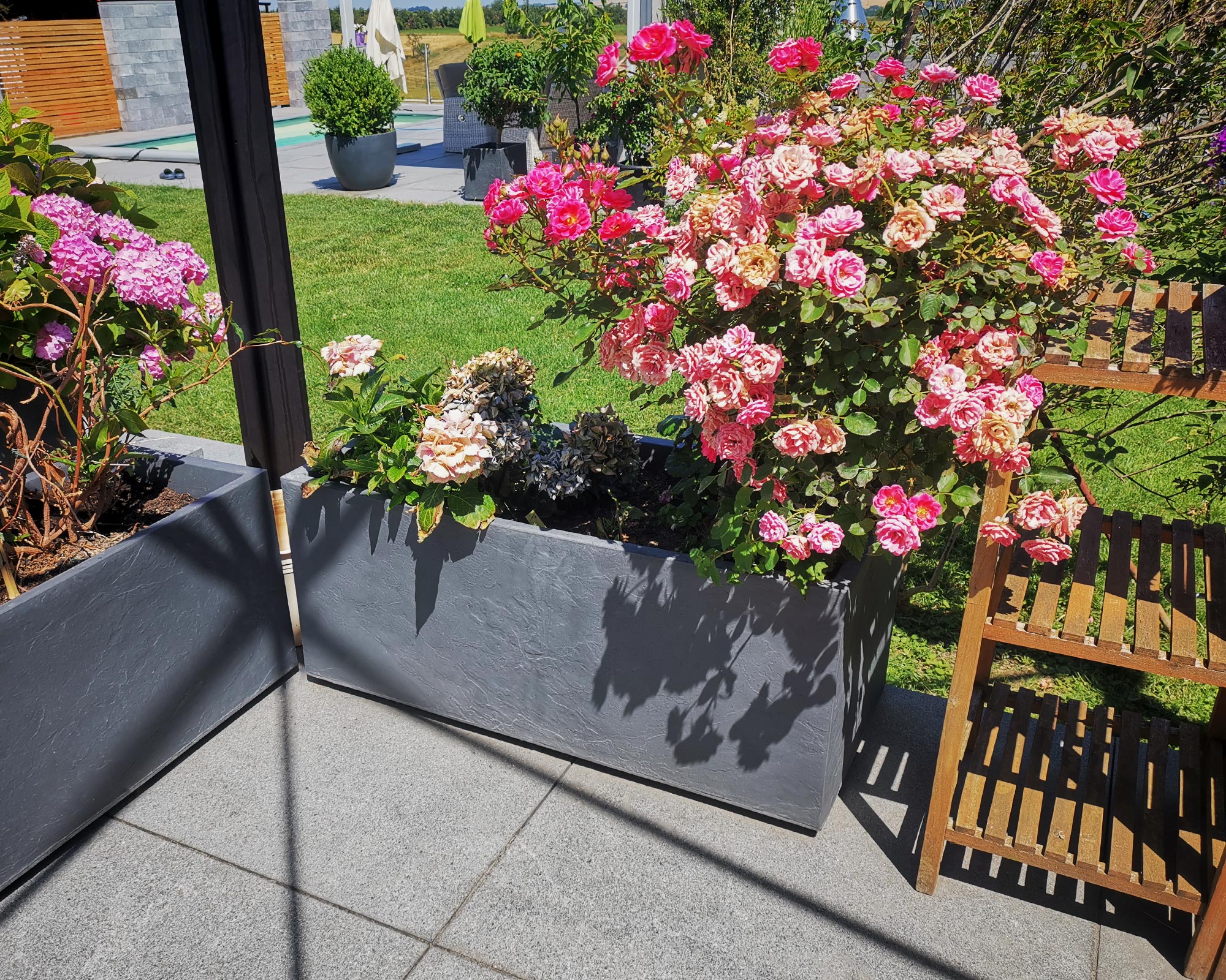 Ondis24 Pflanzkübel Vulkan 100 Blumentopf Doppelwand online kaufen günstig Wasserspeicher
